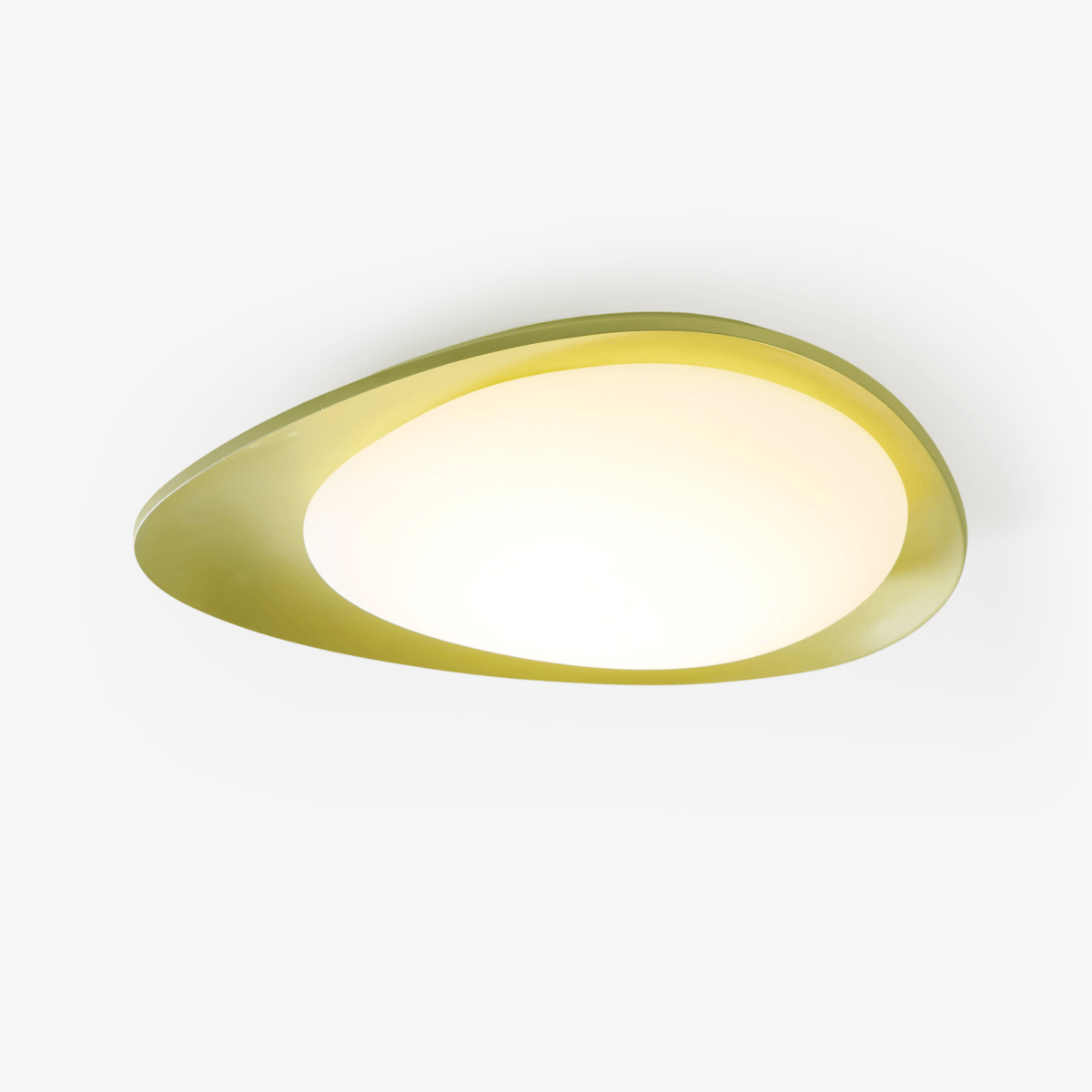 Deckenlampe Resin Oval Grün Beige Wohnzimmer Schlafzimmer LED 3000K 4000K 6000K Ø36 Ø46cm Organisch Deckenleuchte Dimmbar | Sansoti