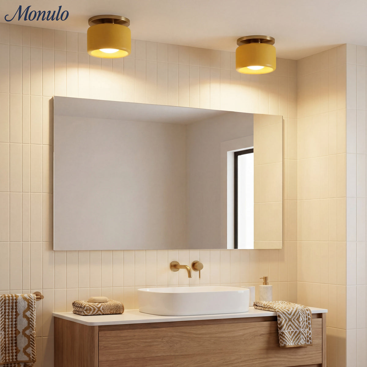 Porcelain Ceiling Lamp Round Modern – Soft Ambient Lighting for Hall Office Kitchen | Sansoti