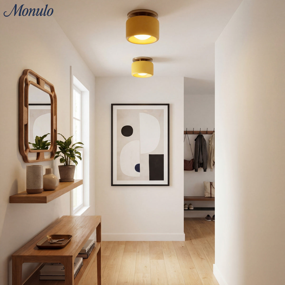Porcelain Ceiling Lamp Round Modern – Soft Ambient Lighting for Hall Office Kitchen | Sansoti