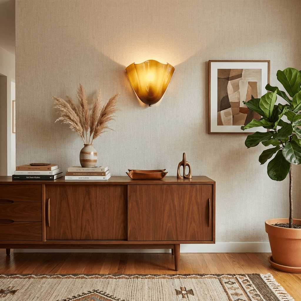 Petalia Wall Light — Sculptural Petal-Inspired Glass Wall Lighting with G9 Socket and Hardwired Installation (28 × 25 × 13 cm) | Sansoti