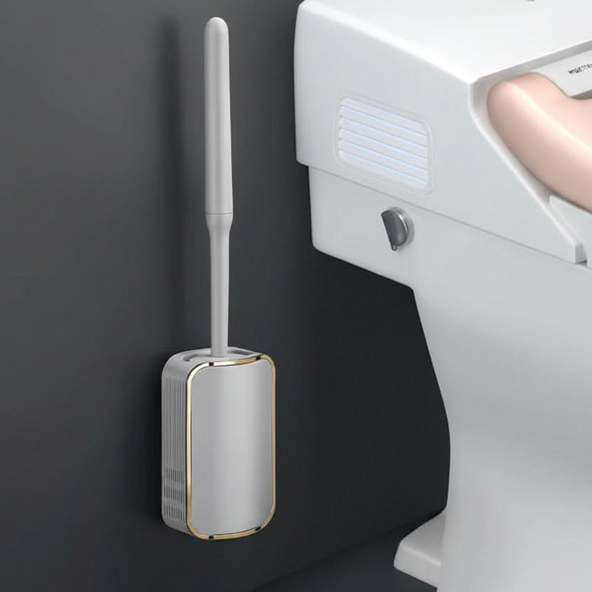 Wall-Mounted Toilet Brush, Quick-Drying with Drainage System, Hygienic Bathroom WC Cleaning Accessory | Sansoti