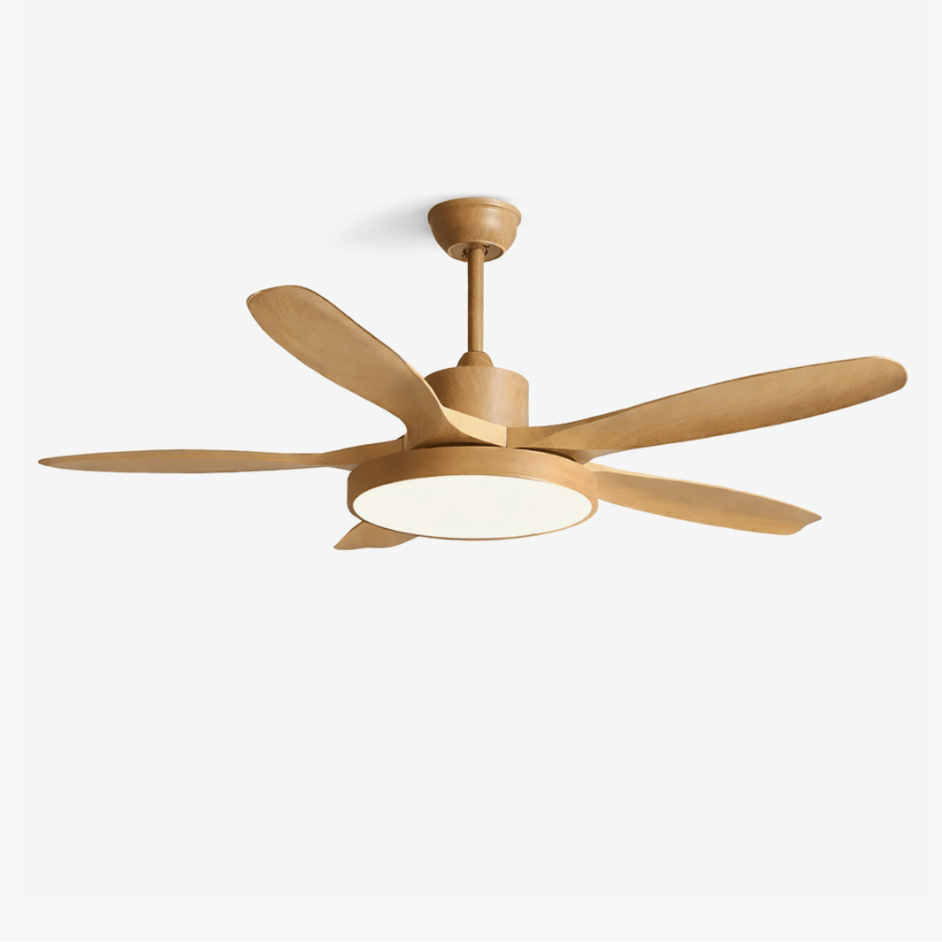 Design Ceiling Fan with Integrated Lighting StillWind – 132 cm Blade Span – Wood-Look ABS Blades – LED – Remote Control – 6 Speeds | Sansoti