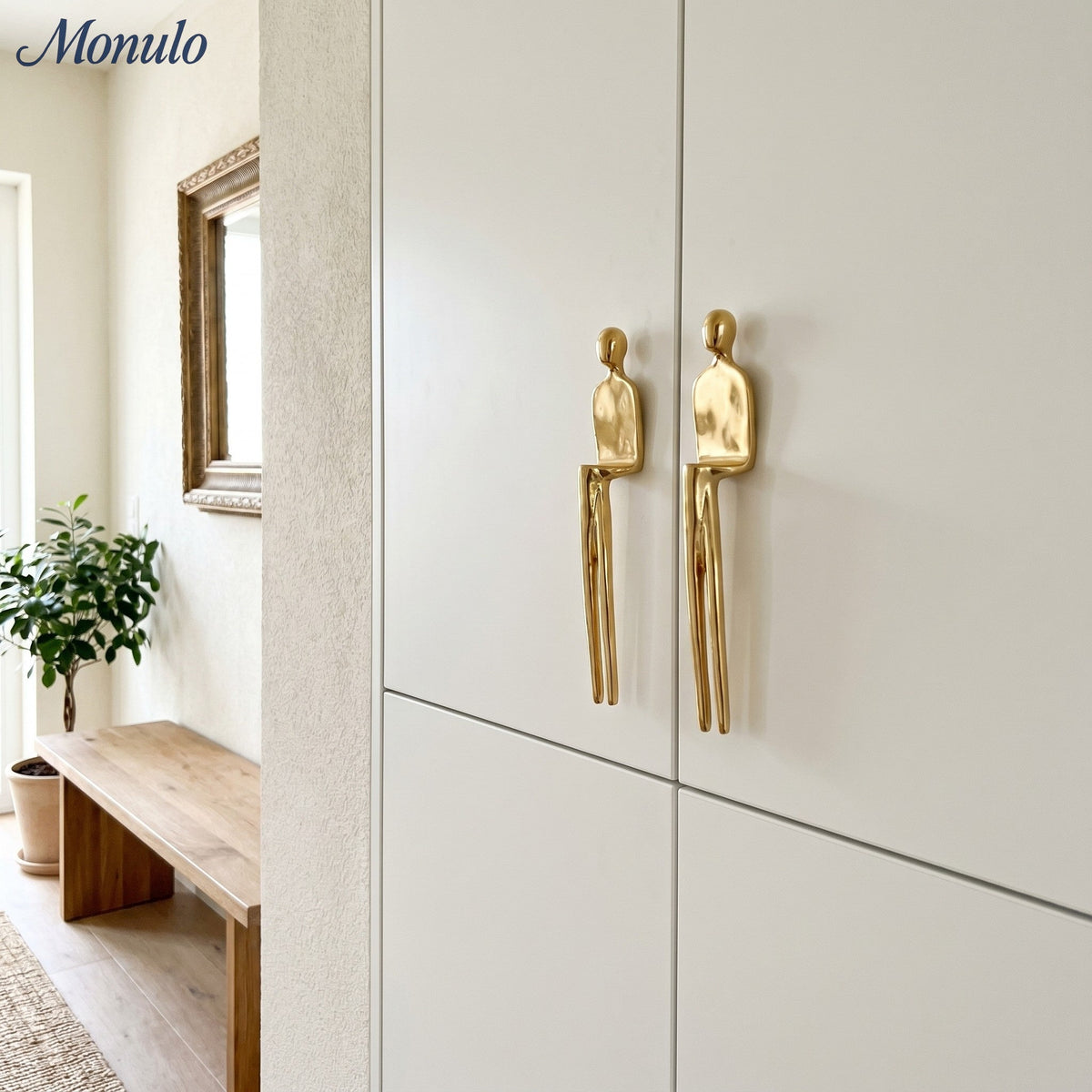 Minimalistischer Möbelgriff - Messing Silber Rosa - skandinavisches Möbeldesign | Sansoti