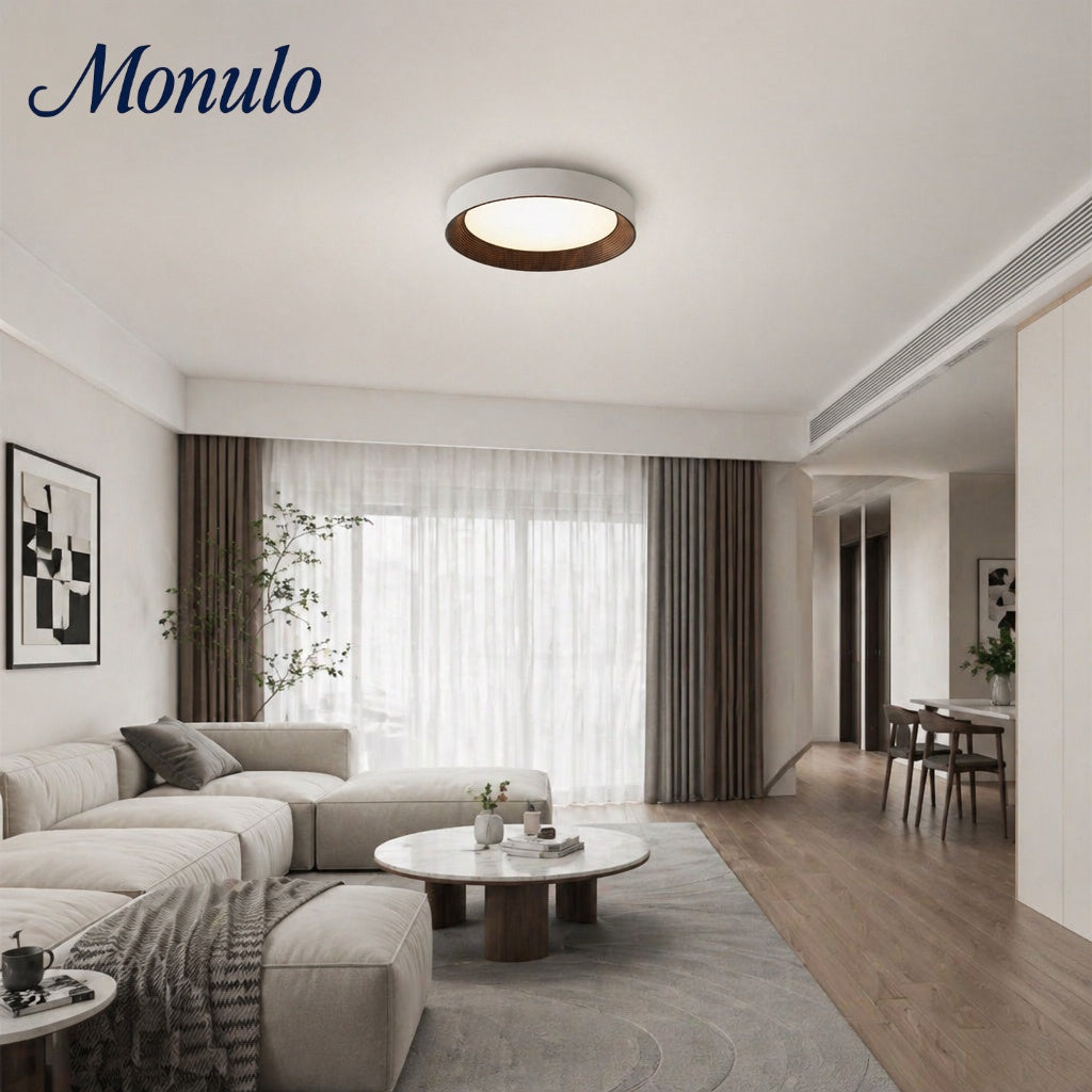 Minimalist Round Low-Profile Ceiling Lamp Bedroom Ceiling Lighting LED | Sansoti