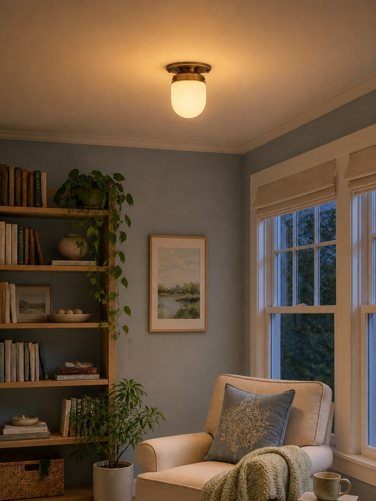 Opalglas Wandleuchte & Deckenleuchte Doppelfunktion Modernes Design Messing | Sansoti