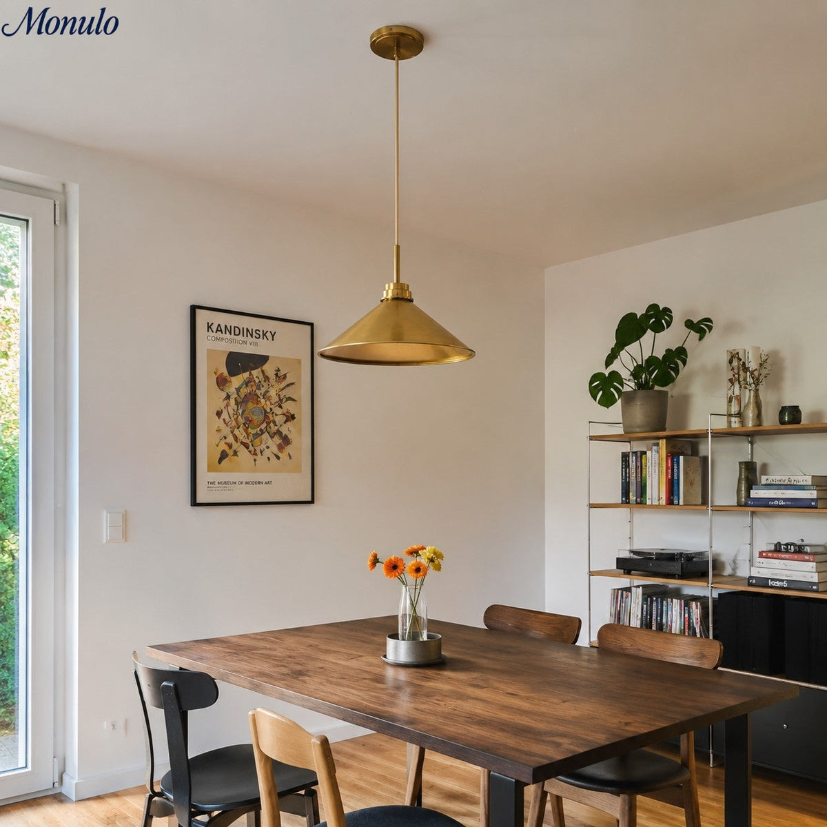 Cone-Shaped Pendant Lamp in Country Style - Dimmable - For Kitchen and Hall - Scandinavian Inspired - Modern Farmhouse Lighting | Sansoti