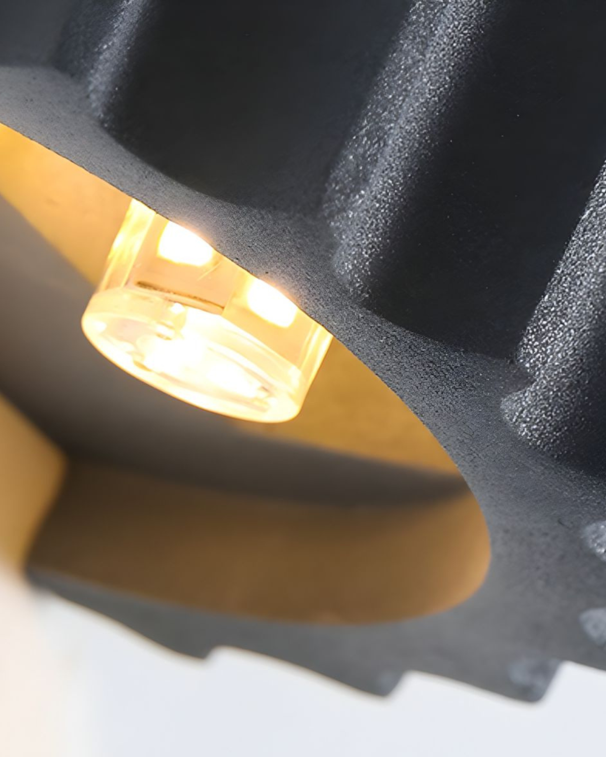 Wall Lamp Ribbed Texture Green with Two-Sided Light Beam for Cozy Spaces | Sansoti