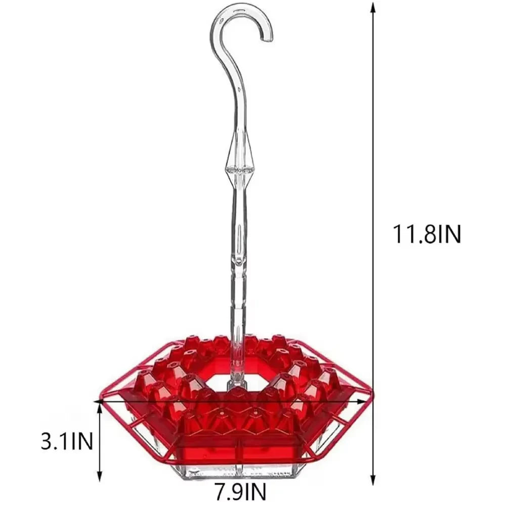 Outdoor Hummingbird Feeder with Ant Guard, 30 Feeding Ports, Hanging Bird Feeder, Garden Decoration | Sansoti