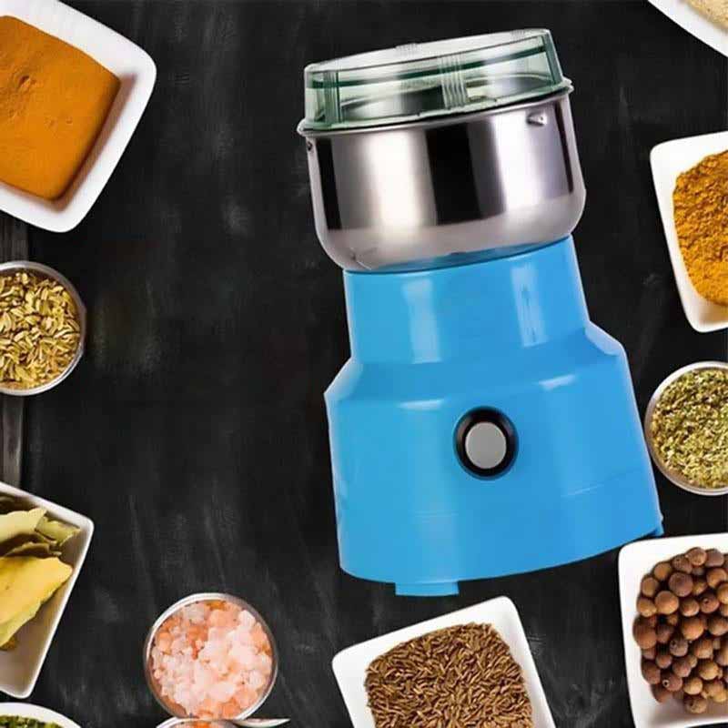 Moulin de cuisine électrique 300 W avec lames en acier inoxydable, 25 000 tr/min, pour herbes aromatiques, café, épices et noix, design compact | Sansoti