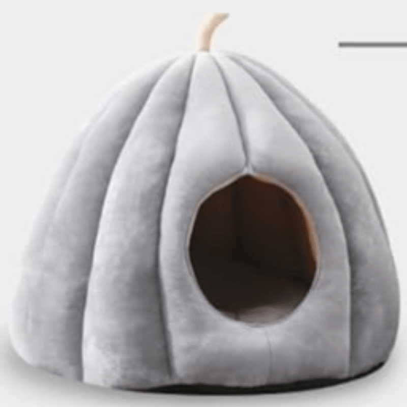 Geschlossenes Haustierbett – Warmes Plüschdesign für Katzen und kleine Hunde | Sansoti