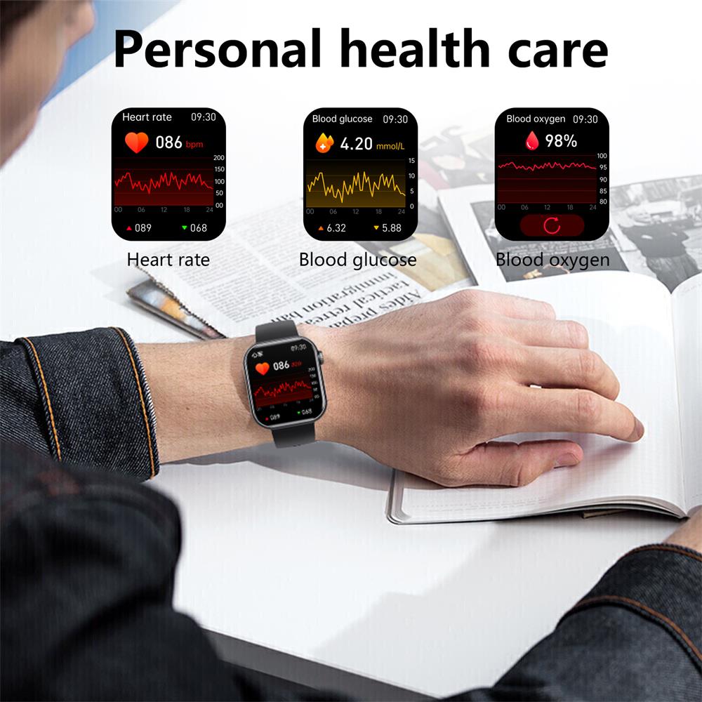 Gesundheits-Smartwatch mit Herzfrequenzmesser, Blutdruckmessung, Sauerstoffsättigung, Schlafüberwachung wasserdicht für Sport | Sansoti