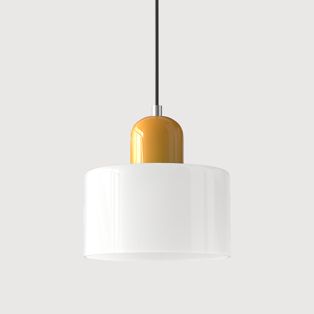 KORA Glazen Hanglamp | Bauhaus-Design Geometrisch Licht | Verstelbaar | E27 | Scandinavisch Interieur Verlichting | Sansoti