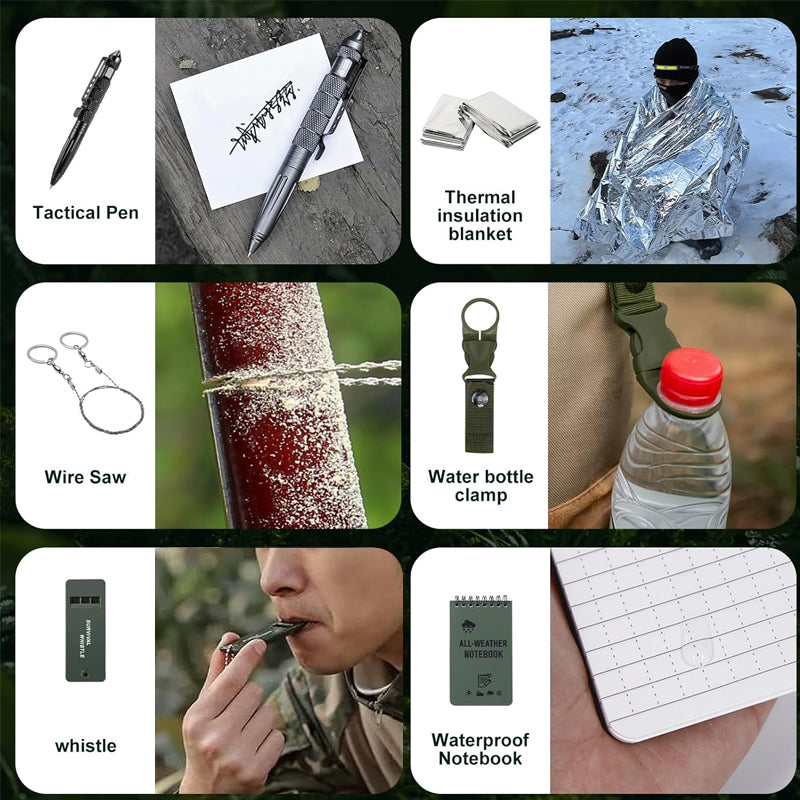 Adventskalender met Overlevingsgereedschap 24 Vakjes Outdoor Camping Wandelen Survival Kit Kerst Decoratie | Sansoti