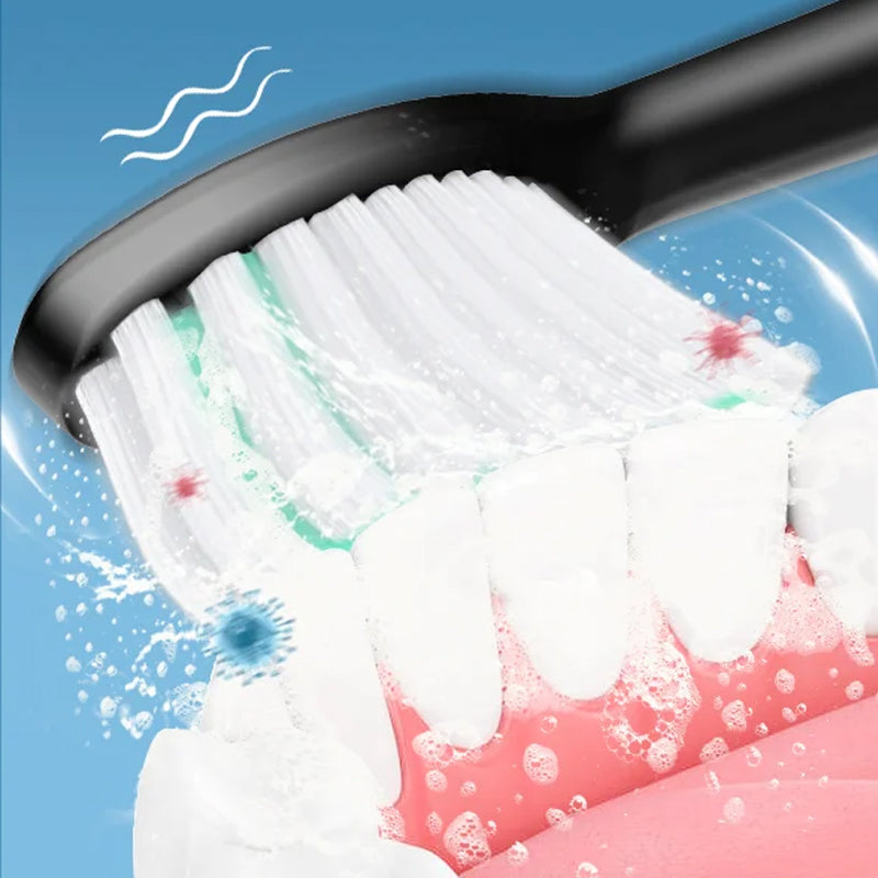 Electric Toothbrush 40,000 Vibrations 6 Brushing Modes IPX7 Water-Resistant Timer Rechargeable White Black Pink | Sansoti