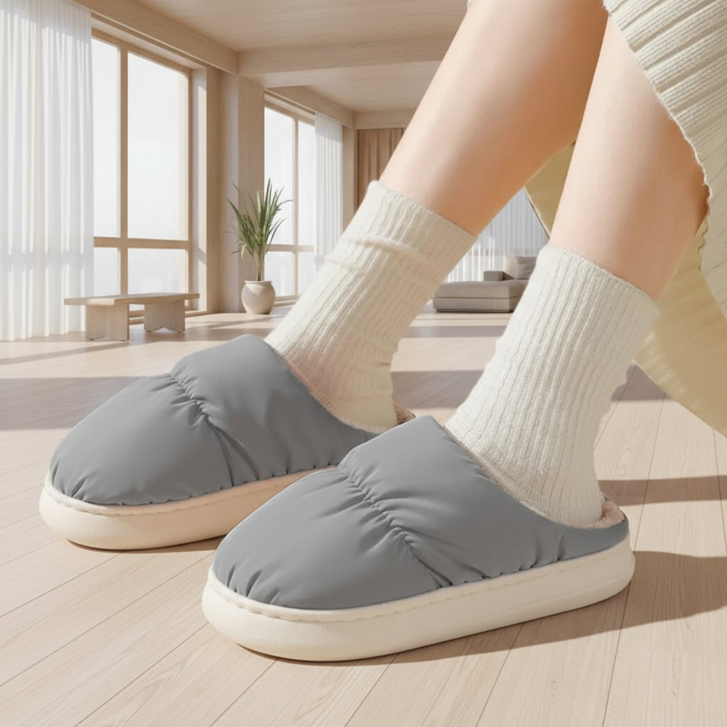 Heated Slippers with USB Connection, Electric-Lined Plush Slippers for Warm Winter Feet at Home | Sansoti