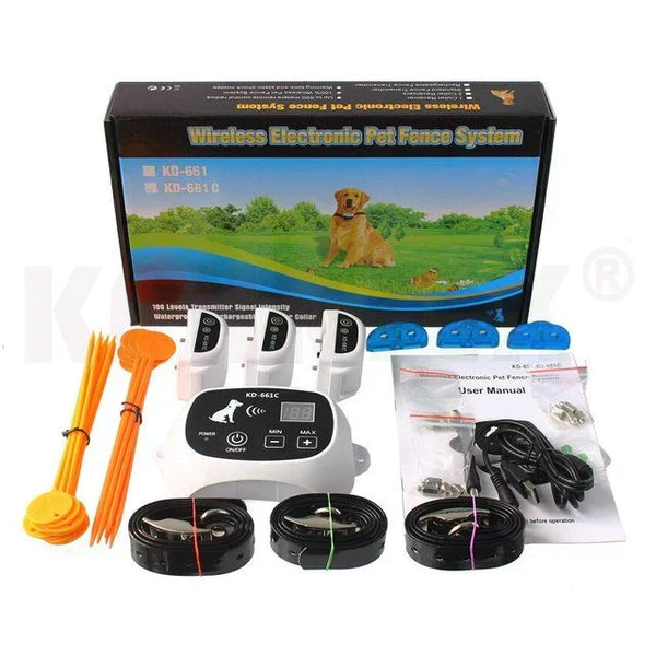 Kabelloses Hundezaunsystem mit Trainingsfunktion – einstellbare Begrenzung für Hunde | Sansoti