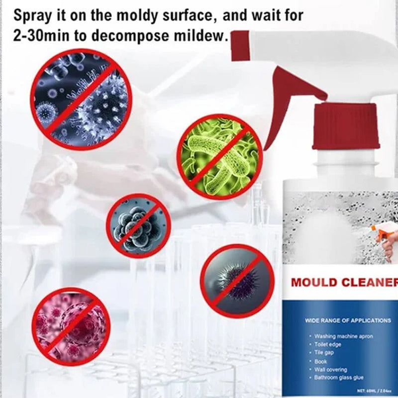 Mold Remover Spray 60ml for Bathroom, Kitchen, Tile, and Grout, Stain Remover Without Scrubbing, PE Bottle, Anti-Mold | Sansoti