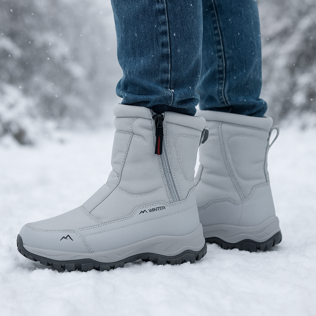 Gefütterte Winterstiefel für Damen, wasserdicht, rutschfest, schneefest, Wanderschuhe für draußen mit warmem Futter | Sansoti