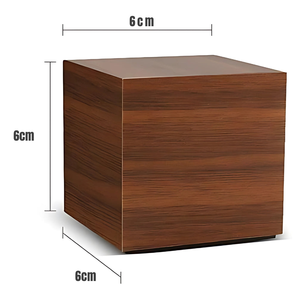 Digital LED Cube Alarm Clock with Temperature Display Wood Finish | Sansoti