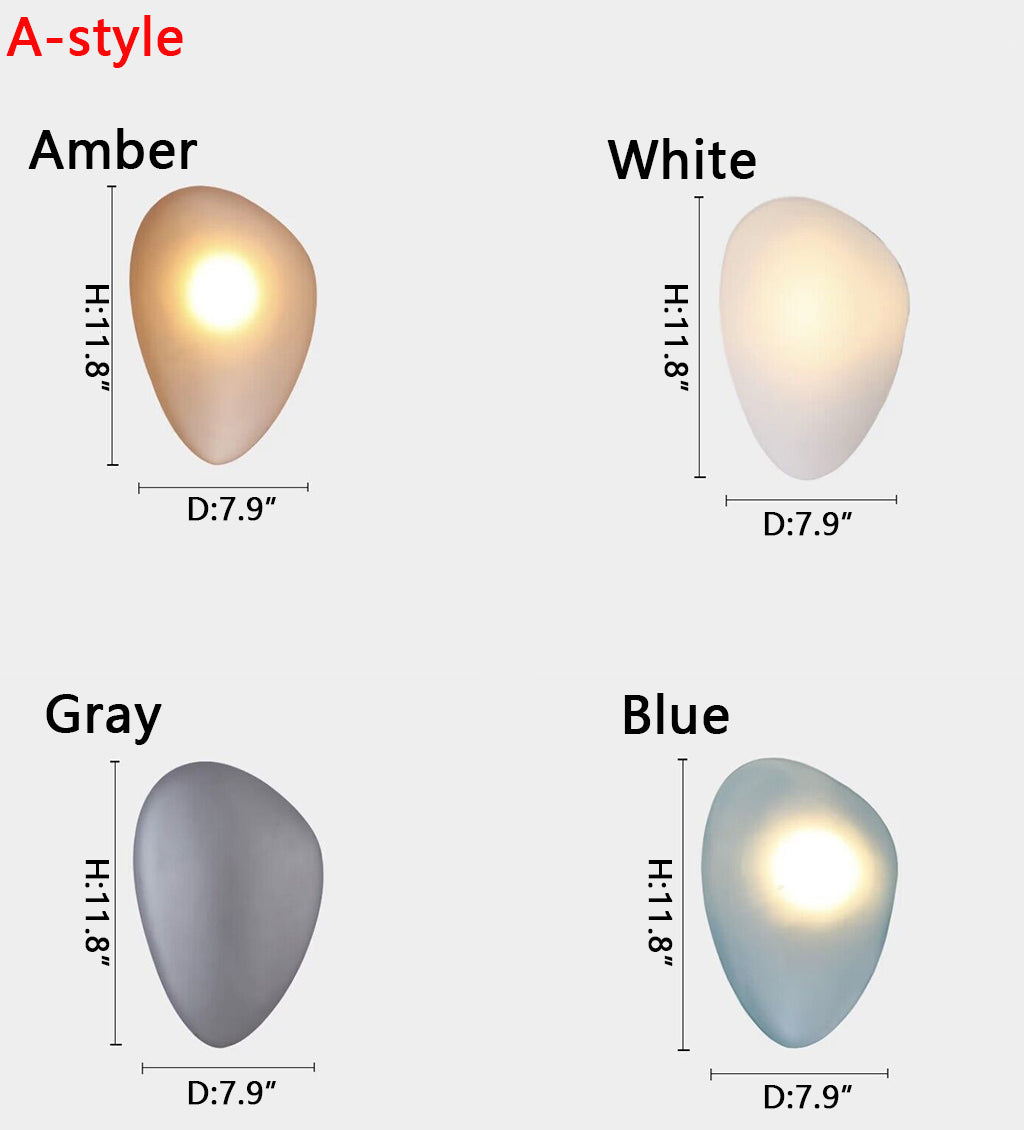 Modern Glass Wall Lamp with Atmospheric Oval Shade – Stylish Minimalist Lighting for Hall, Bedroom, Living Room | Sansoti