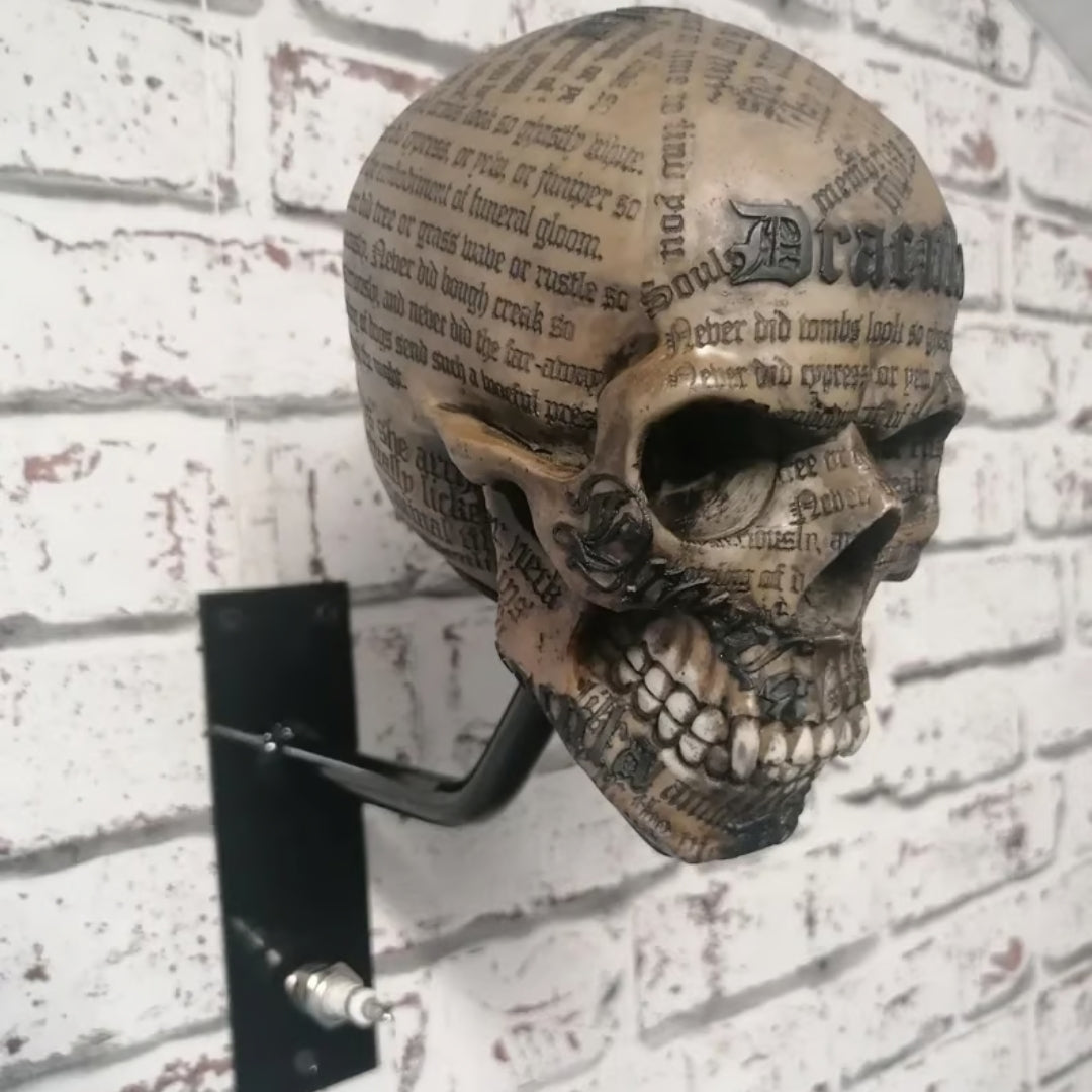 Wandhouder Motorhelm met Schedel Design voor Helm en Jas Opbergen Garage Hal Werkplaats Wanddecoratie Accessoires | Sansoti