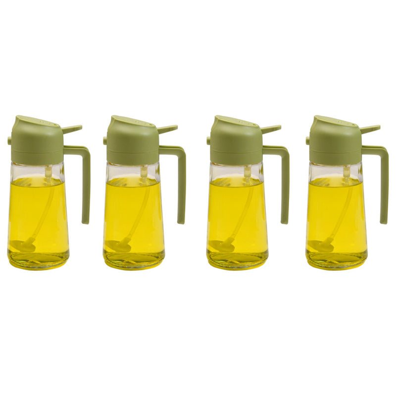 Glas-Ölzerstäuber und -spender 2-in-1, Pump- und Sprühflasche für Essig und Sojasauce, zum Dosieren in der Küche, 470 ml Öl | Sansoti