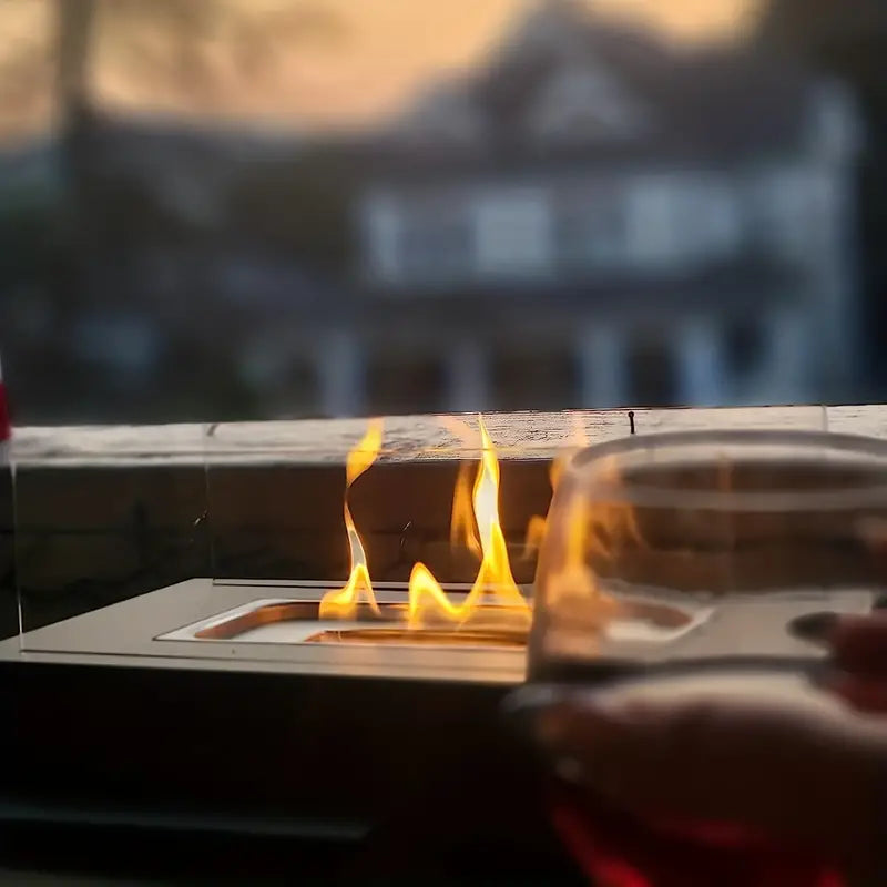 Lujoso quemador de mesa de bioetanol para interior y exterior – Chimenea decorativa sin humo | Sansoti