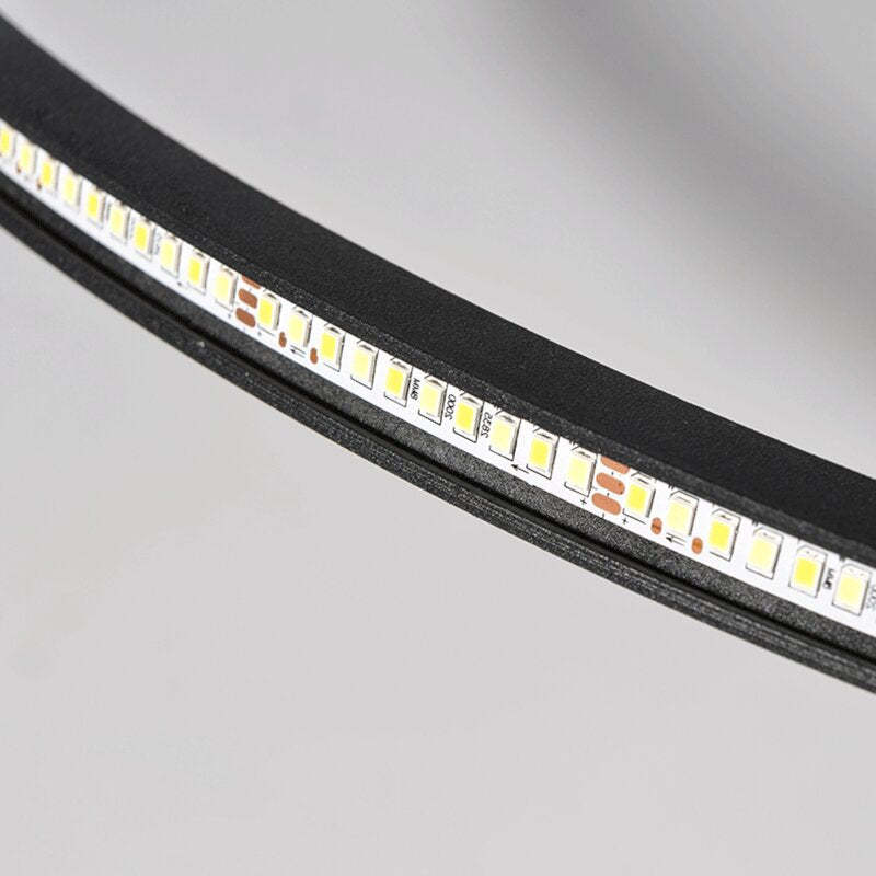 Modern LED Round Ceiling Light in White or Black Metal and Acrylic, Dimmable Ceiling Lighting for Bedroom or Living Room | Sansoti
