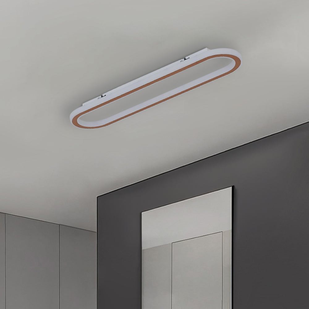 Rectangular Recessed LED Ceiling Light 40-100cm Metal Acrylic Black Gold Rose Gold Modern Design Hallway Wardrobe | Sansoti