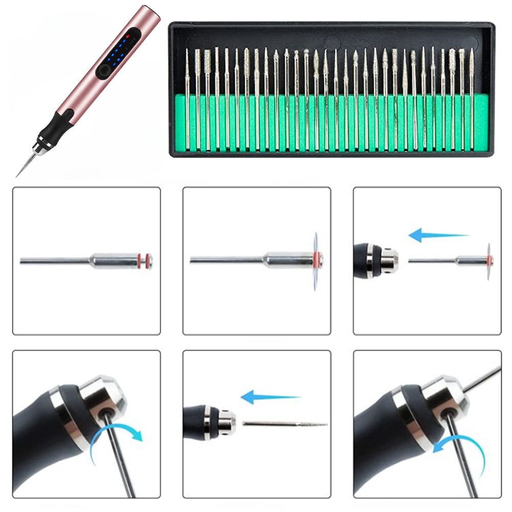 Engraving Pen Rechargeable USB-C Variable Speed Precision Work Engraving Hobby Creative Tool DIY Crafts | Sansoti
