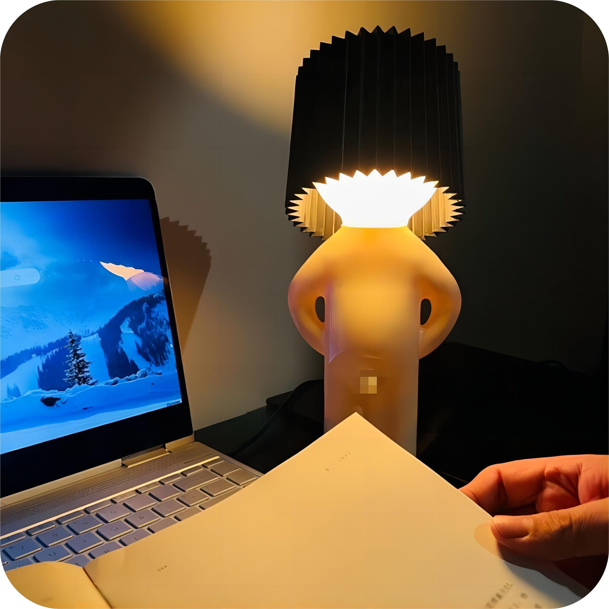 Wireless LED Lamp with Rechargeable Battery Playful Design Decorative Table Lamp Modern Ambient Lighting | Sansoti