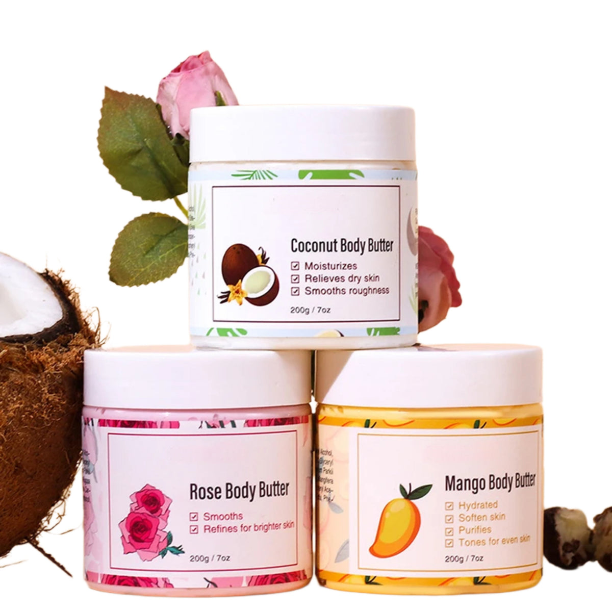 Nourishing Body Lotion After IPL Laser Treatment with Coconut, Mango, and Rose for Restorative Skincare | Sansoti