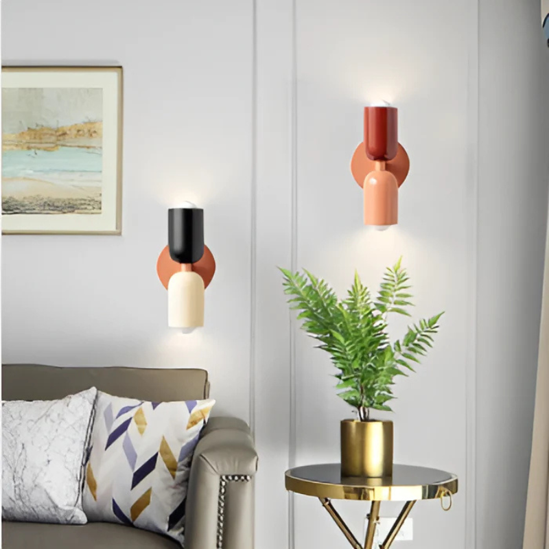 Doppelte LED-Wandleuchte Creme Modernes Design für Wohnzimmer Schlafzimmer | Sansoti