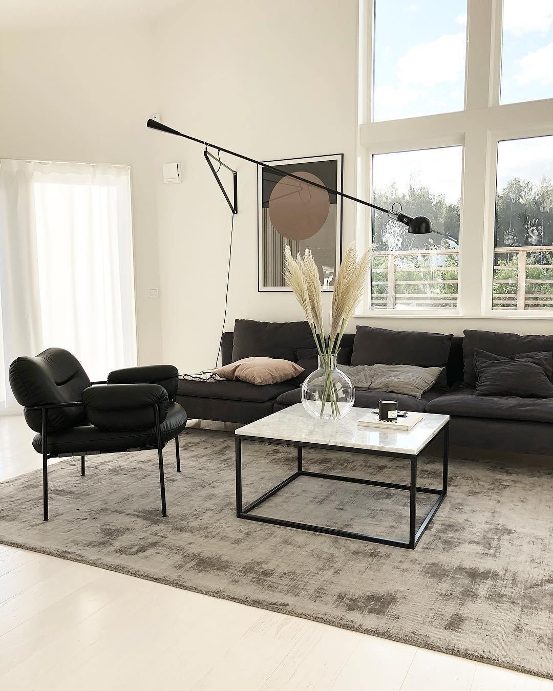 Industrial Wall Lamp Adjustable Arm Metal 135-205cm Black White Directional Lighting E27 Bedroom Living Room | Sansoti