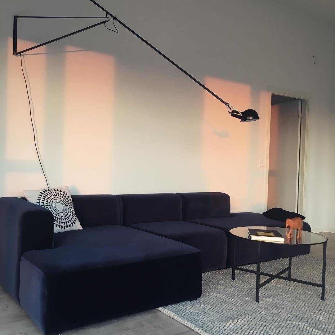Industrial Wall Lamp Adjustable Arm Metal 135-205cm Black White Directional Lighting E27 Bedroom Living Room | Sansoti