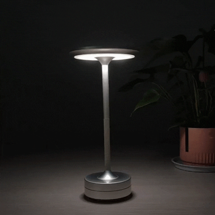 Dimmable Rechargeable Table Lamp Waterproof Metal Touch Control Wireless LED Ambient Lighting Mood Lamp | Sansoti