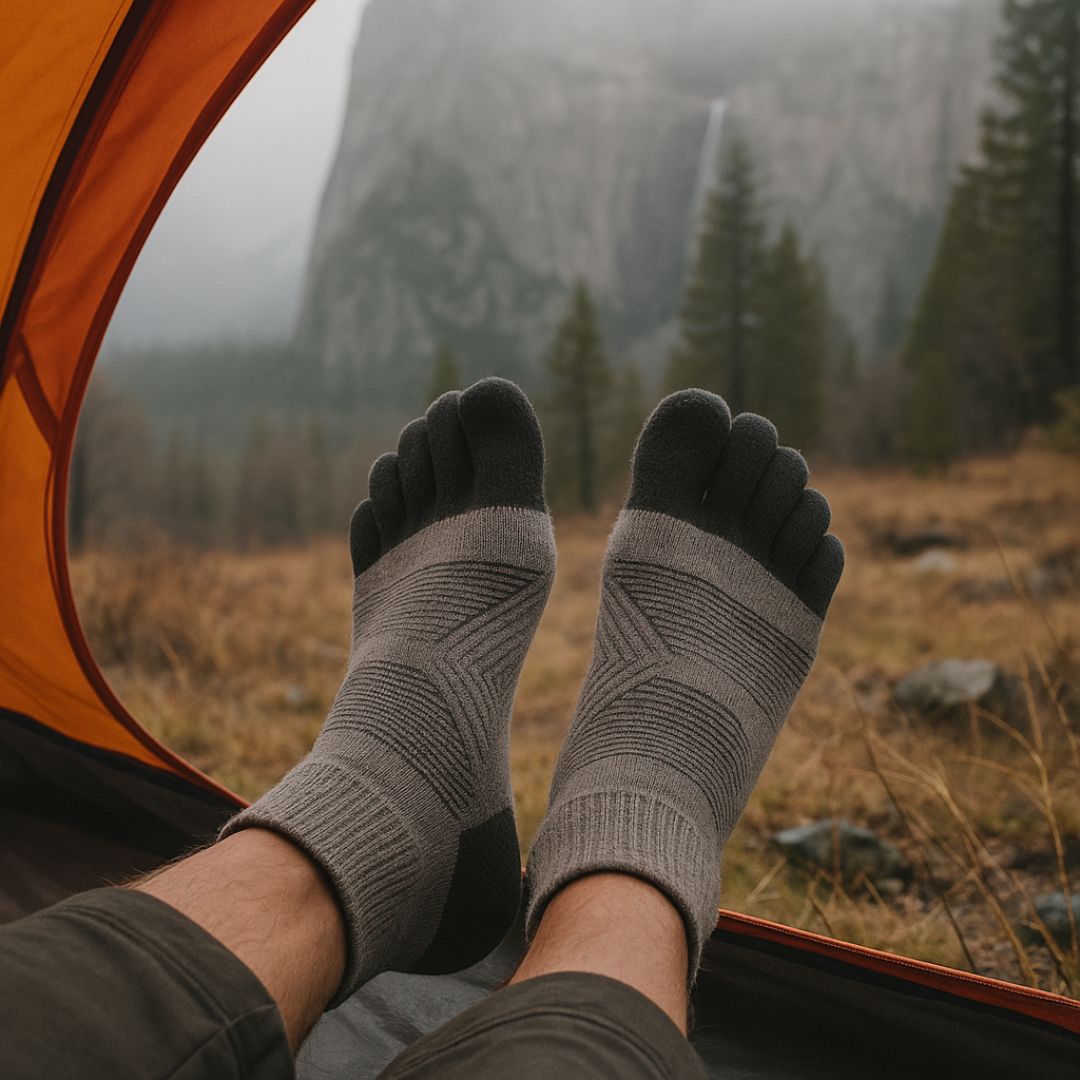 Chaussettes thermiques pour homme en laine mérinos, cinq orteils, pour l’hiver, la randonnée, le snowboard et le ski, résistantes au froid et chaudes | Sansoti