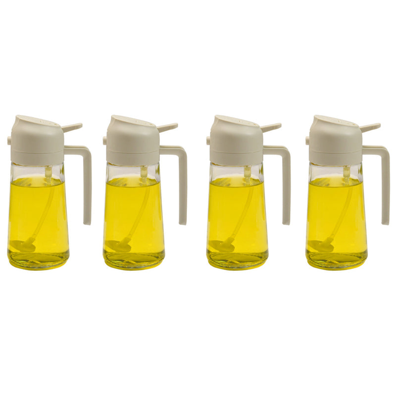 Glas-Ölzerstäuber und -spender 2-in-1, Pump- und Sprühflasche für Essig und Sojasauce, zum Dosieren in der Küche, 470 ml Öl | Sansoti