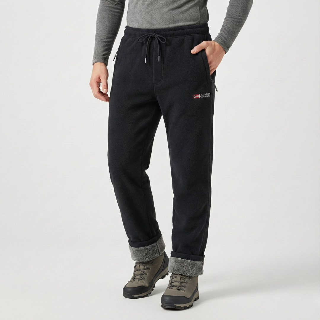 Gevoerde Winterbroek met Fleece Voering voor Outdoor Activiteiten Wintersport Kamperen Wandelen Skiën | Sansoti