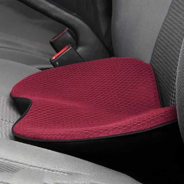 Coussin de siège de voiture ergonomique en mousse à mémoire de forme, soutien lombaire et rehausseur d'assise, respirant et confortable pour les longs trajets | Sansoti