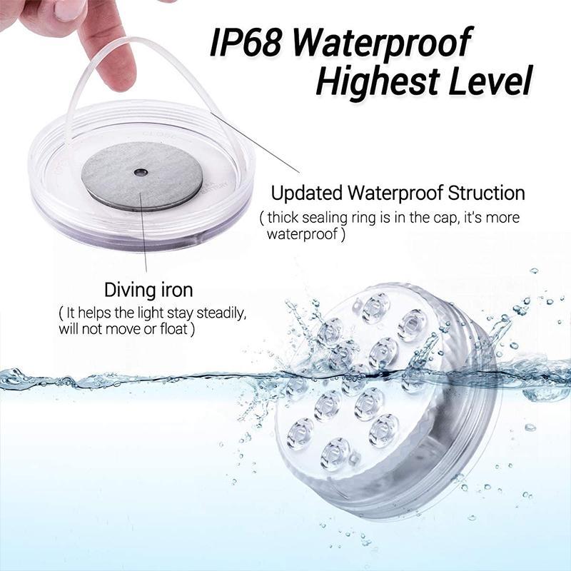Lampe sous-marine avec télécommande 13 LED étanche éclairage piscine | Sansoti