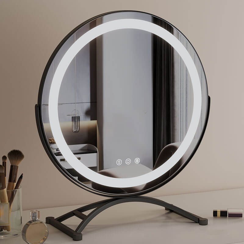 Make-up Mirror LED Lighting Rechargeable 40cm 360° Rotatable Dimmable 3 Light Modes