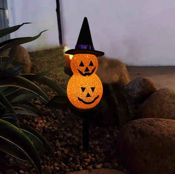 Solar-Powered Garden Light with 3D Pumpkin or Ghost, 44cm, Halloween Ambient Lighting, Decorative Outdoor Lighting | Sansoti