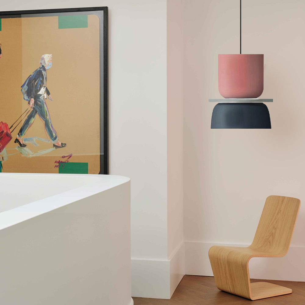 Suspension acrylique Bloc de couleur Macaron Scandinave Nordique E27 18-29cm Pastel Salon Salle à manger | Sansoti