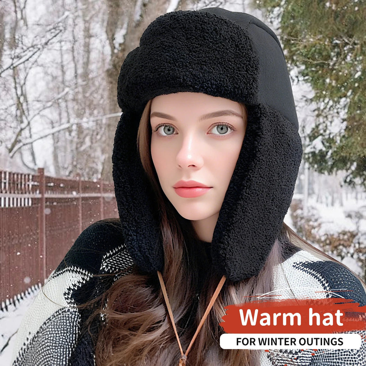 Warme Fleece Wintermuts met Oorkleppen Unisex Aviator Noordse Stijl Verstelbaar Wintersport Outdoor Ski | Sansoti
