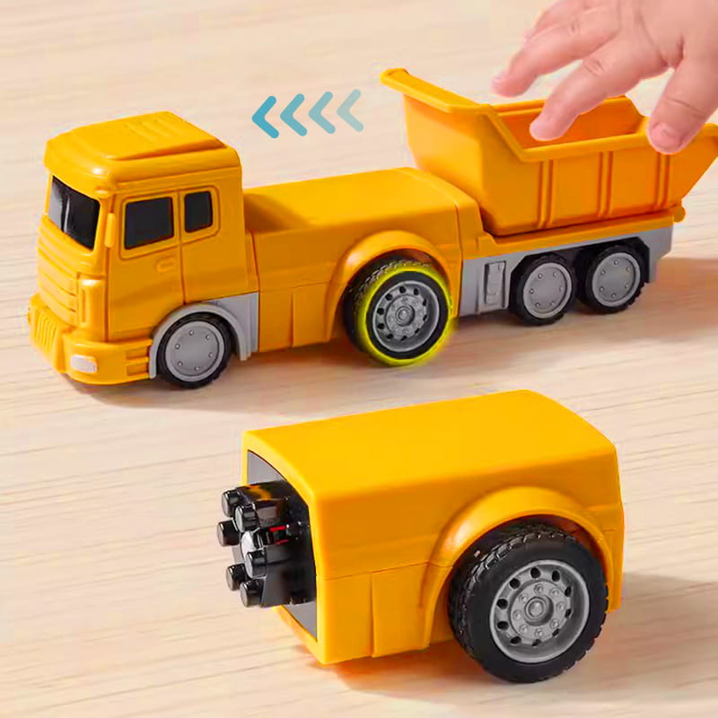 Magnetisches Baufahrzeug-Spielset 50 Teile Transformierbares Fahrzeugset für Kinder Pädagogisches Konstruktionsspielzeug mit magnetischen Teilen | Sansoti