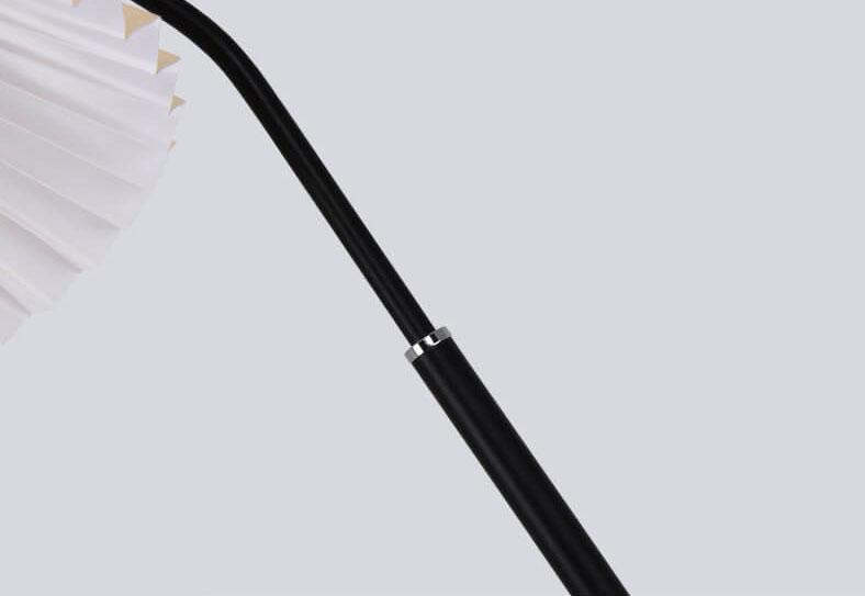 Stehlampe Gefalteter Schirm Metall 149cm Wohnzimmer Schlafzimmer Dimmbar Stehlampe Stoff Retro Skandinavisch Leselampe | Sansoti