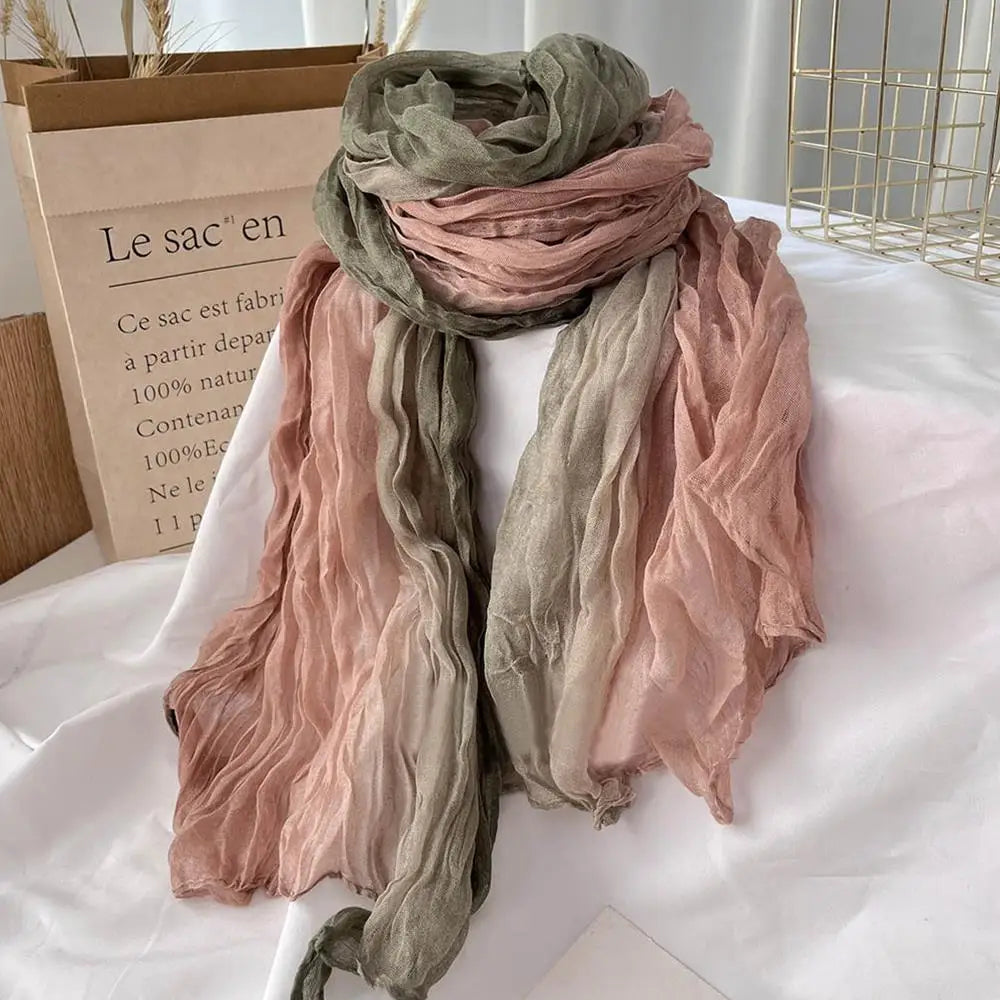 Gebreide Sjaal Dames Verloopkleuren Winterwrap Lichtgewicht Omslagdoek Groot Gestructureerd Warm Stijlvol | Sansoti