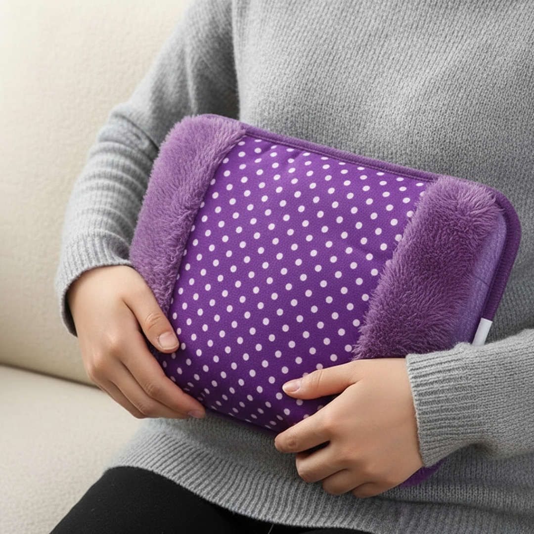 Electric Heating Pad with Hand Warmer Function Plush Heat Pad Gray Lilac 450W EU Plug Comfort | Sansoti