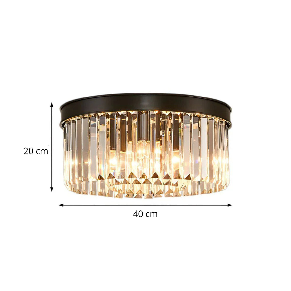 Ceiling lamp crystal 40 cm gold 4x E14 living room hallway bedroom luxury ceiling lighting modern crystal lamp | Sansoti